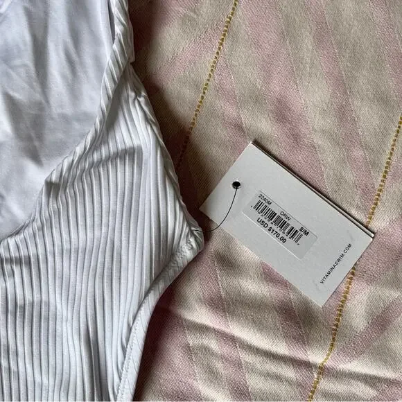 NWT vitamin A Alia One Piece Swimsuit in White - Picture 8 of 9